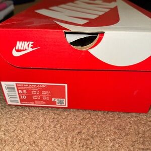 Extra Distressed Nike Air Dunk Jumbo Red and White Box